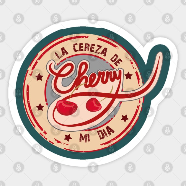 La Cereza de mi Día Sticker by leeloolook